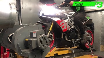 Aprilia Tuono 1100 Factory V4 custom ECU Flash with std air filter and RF std down pipes Akrapovic