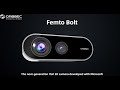 Femto bolt similar to azure kinect developer kit 1mp depth camera 120 fov 4k rgb 6 dof imu