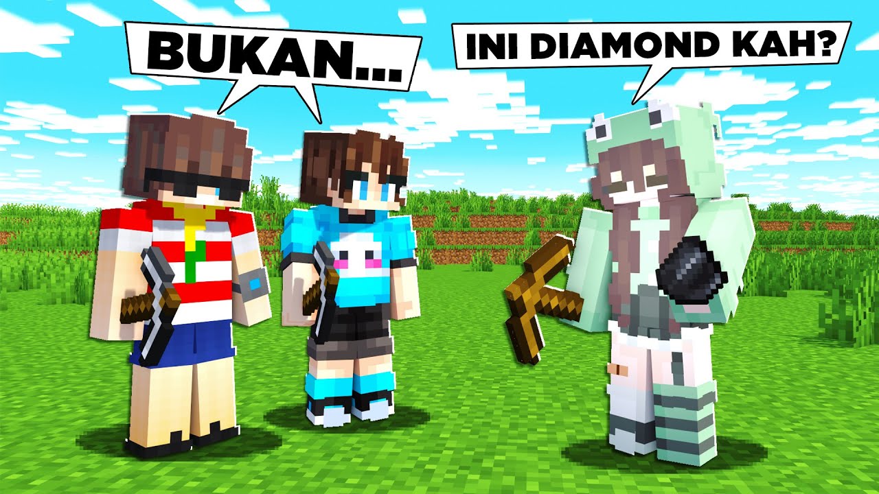 Gua dan temen gua ngajarin cewe ini main minecraft tapi kita isengin ...
