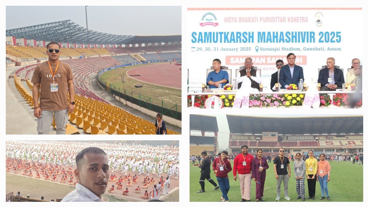 Samutkarsh Mahashivir |Huge crowd🤯  record |Bidya Bharati | Sarusasai Stadium|সমূতকৰ্ষ মহাশিবিৰ