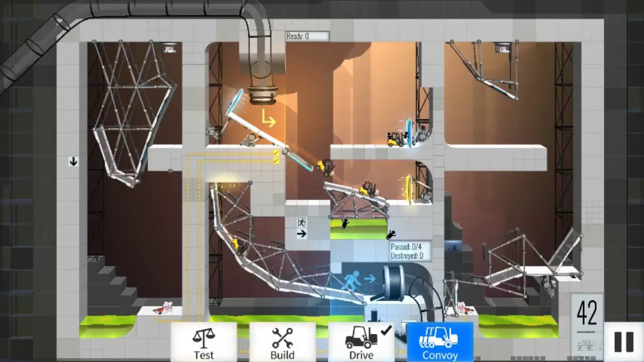 Bridge Constructor Portal Level 42 Walkthrough - YouTube