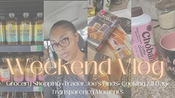 BLACK GIRLS AT TRADER JOES!👩🏽 Grocery shopping Saturday•Transparency Sundays #weekendvlog