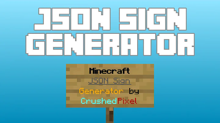 Create Custom Minecraft Signs with JSON!