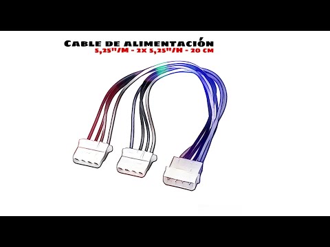 Video de Cable alimentacion molex 5.25 0.15 M Negro