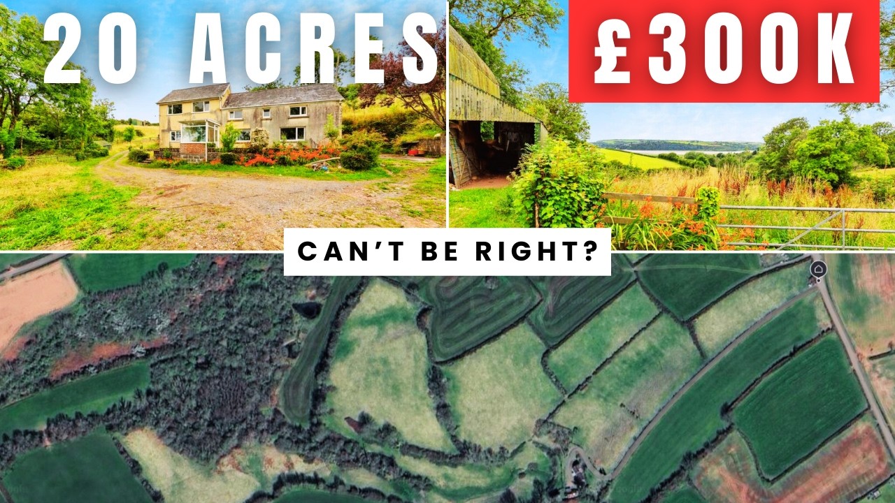 20 Acres + Farmhouse & Barns + Sea Views for £300K....What's The Catch?