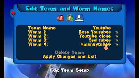Worms reloaded creating a team