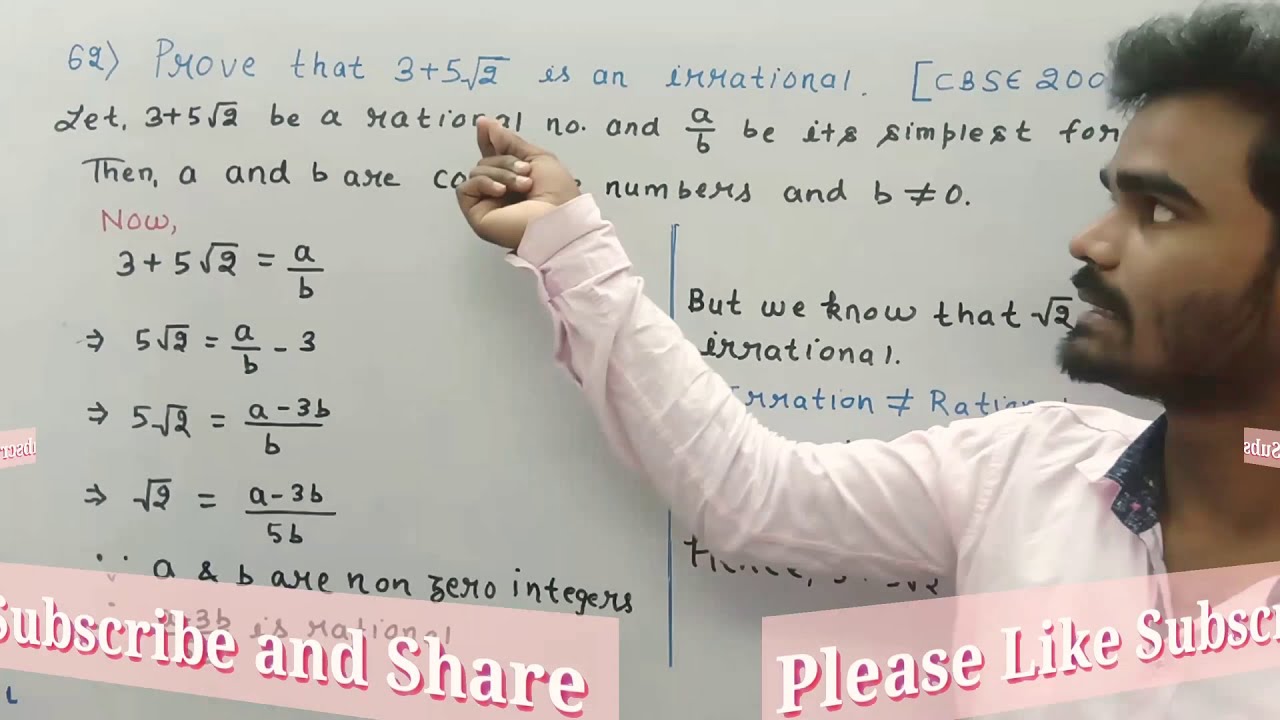 62-prove-that-3-5-under-root-2-is-irrational-number-youtube