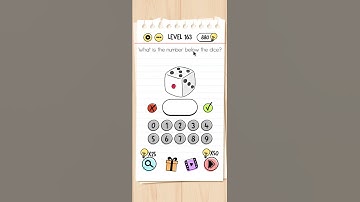 Brain Test Level 163 number below the dice walkthrough answer
