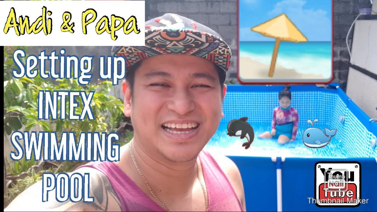 INTEX Rectangular swimming pool frame 3.0m!Unboxing and setup ...