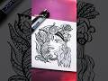 Half Face Krishna Drawing… End me Magic ✨✨||how to make krishna ji#shorts #shortvideo
