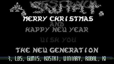 merry christmas and happy new year demo for Atari 8-bit