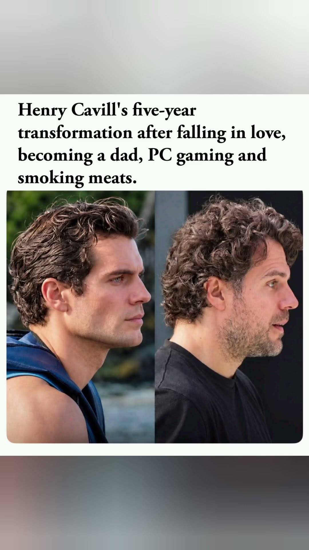Henry Cavill’s Five-Year Transformation#viralshorts #trending#usa#funnyshorts