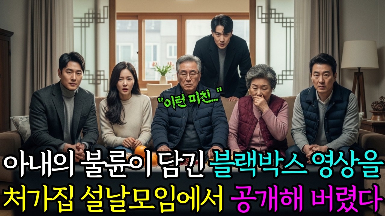 아내의 불륜이 담긴 블랙박스 영상을 처가집 설날모임에서 공개해 버렸다#사연낭독#오디오북 #인생사연