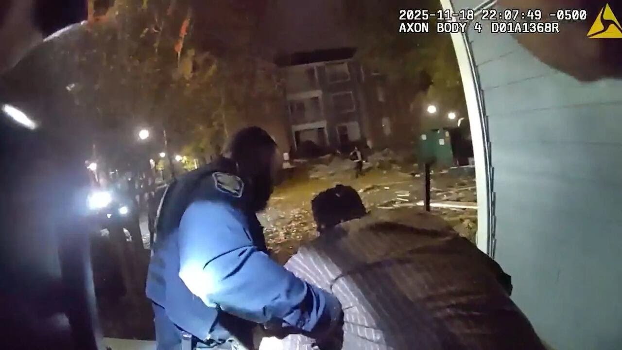 Video shows officers save man after Atlanta apartment explosion