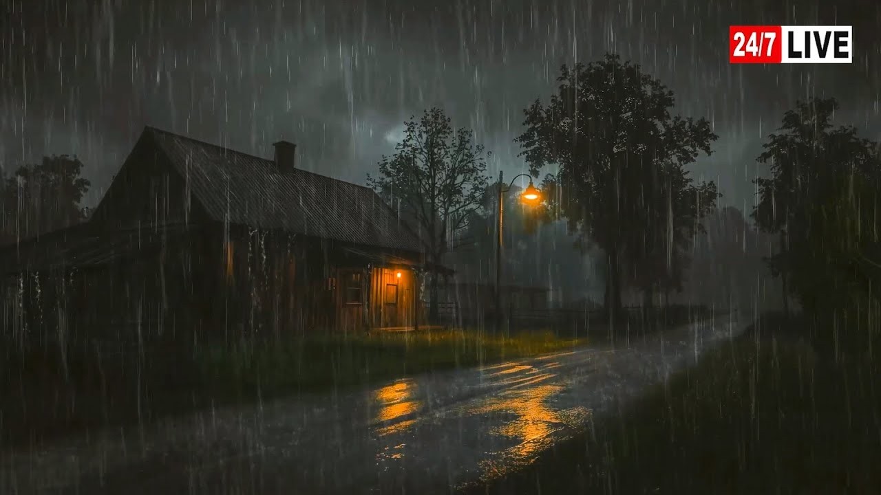 Barulho de Chuva para Dormir Profundamente ⛈ Som Perfeita de Chuva e Trovões à Noite #69 White Noise