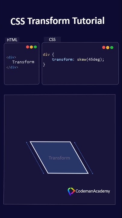 🚀 CSS transform tutorial | html css tutorial - YouTube