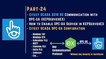 Part-24 | Citect SCADA 2018 R2 Communication with OPC UA | KEPServerEX OPC UA |