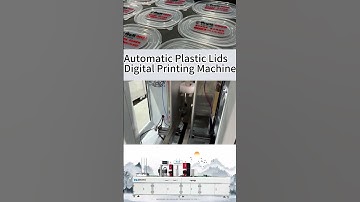 Plastic lids UV digital printing machine with auto feeder and collector #digitalprinting #machine