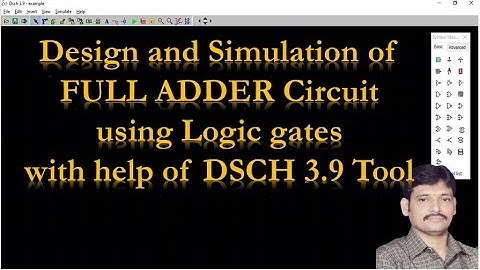 Design and Simulation of FULL ADDER Circuit using Logic gates with help of  DSCH 3.9 Tool