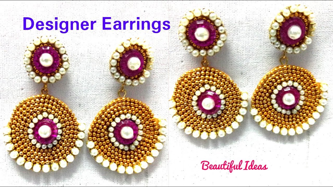 paper mache DIY//How to Make Designer Earrings//Paper Jewellery//Designer Paper Jewellery making at Home..