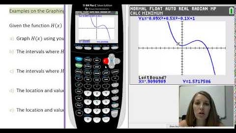 8: Analyzing Graphs using the Graphing Calculator