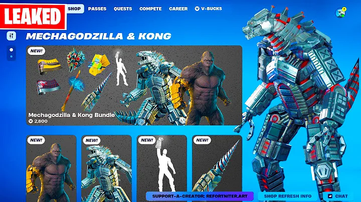 Mechagodzilla and King Kong Skins, Emotes and All Cosmetics Fortnite