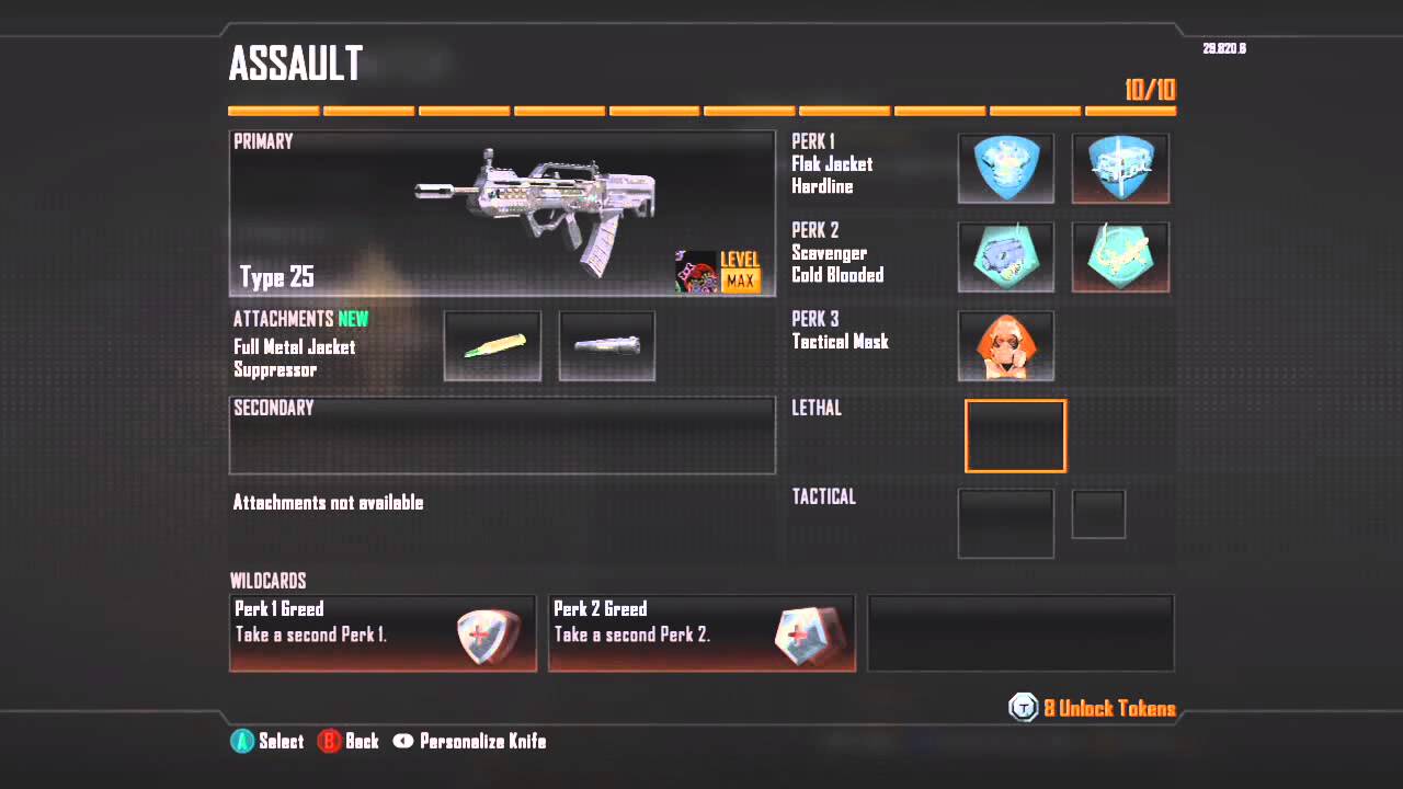 Call of duty: Black Ops 2 Favorite pick 10, Create a class