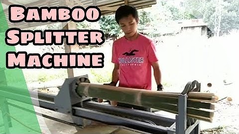 Splitting Bamboo. How to split bamboo the modern way. (Bamboo Splitter machine)