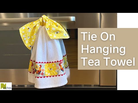 Pretty Tie On Tea Towel -  Easy DIY Gift