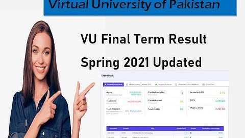 Finally VU Final Term 2021 Result Updated | VU Result Spring 2021 | Semester CGPA/Effective CGPA