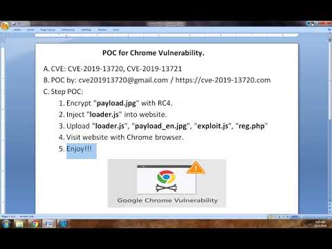 CVE-2019-13720 POC Exploit Chrome x64 on Windows