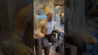 Distortions Unlimited Electric Chair Revenge Death Row Pneumatic #Animatronic at #Transworld 2023 screenshot 1