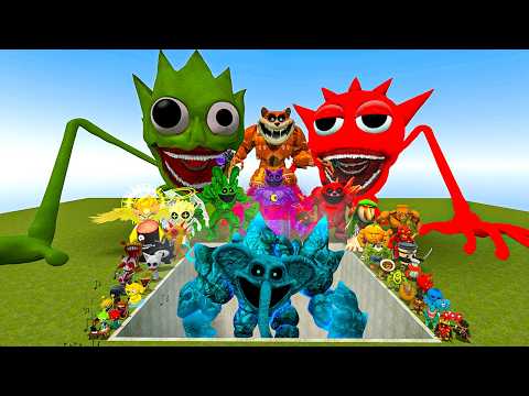 AI Brainrot Memes vs Golem Grey Catnap Poppy Play Time Bosses in Giant Pit – Gmod Chaos