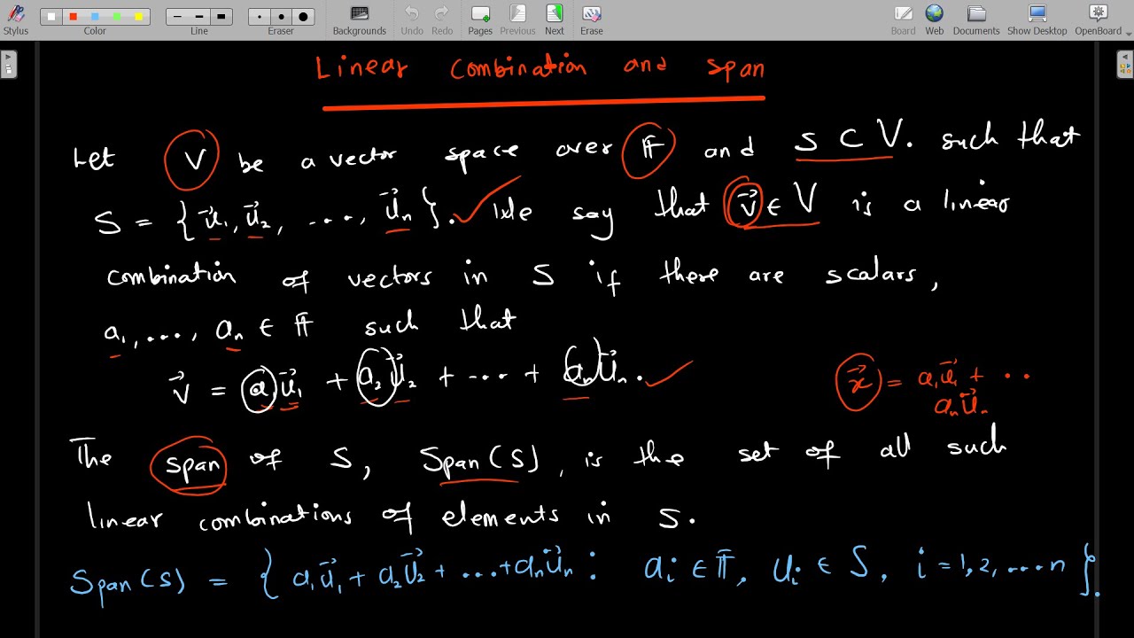 Understanding Linear Combinations and Span | Why the Span of the Empty Set is the Zero Vector