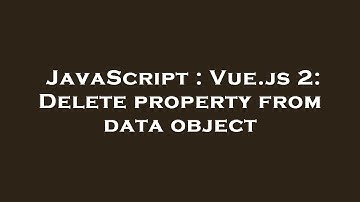 JavaScript : Vue.js 2: Delete property from data object