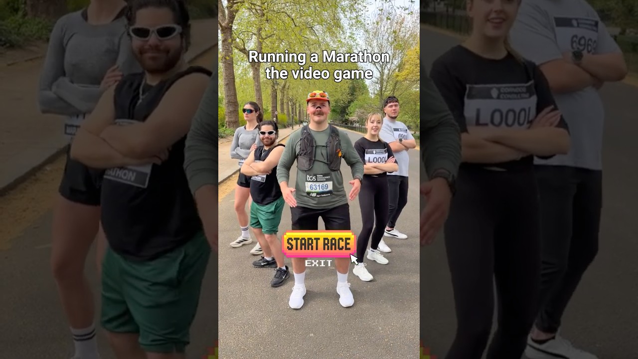 Running a Marathon: THE VIDEO GAME 🎮🏃‍♂️🫨 #videogames #gta #running #comedy #sketch #original