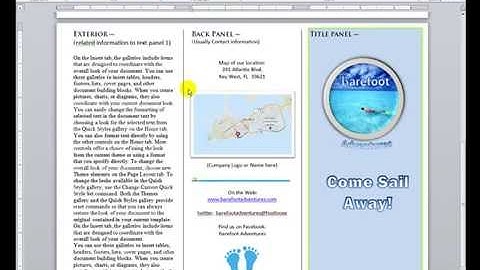 Word: How to create and design a brochure