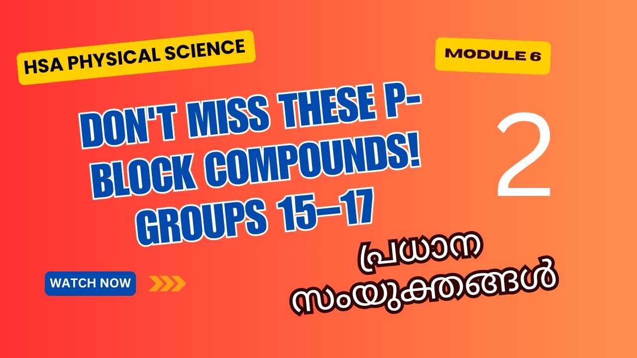 Groups 15, 16, 17 Made Easy | Score Booster for HSA P Science| Part 2 | Module 6