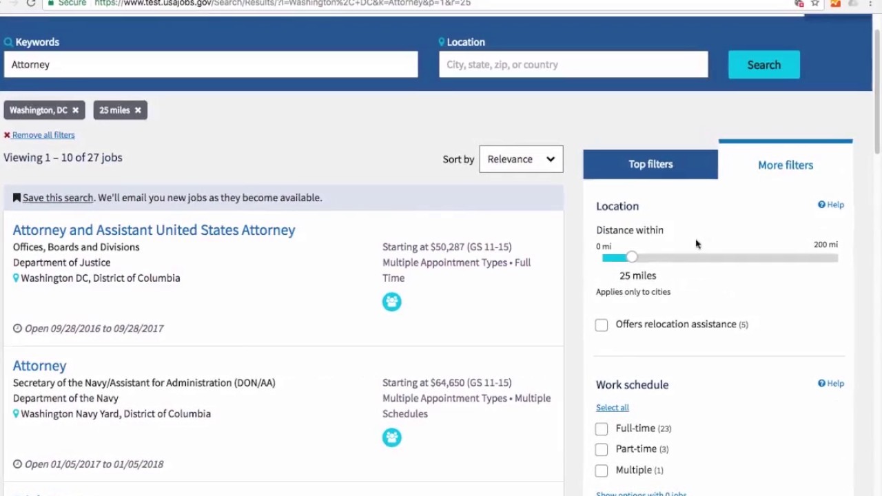 USAJOBS Update: Search by Country, State, Zip Code