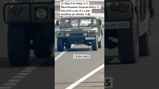 Only 1 in India Rarest Hummer Humvee Entry bro is prepared for World War 3 #Shorts#India#car#hummer