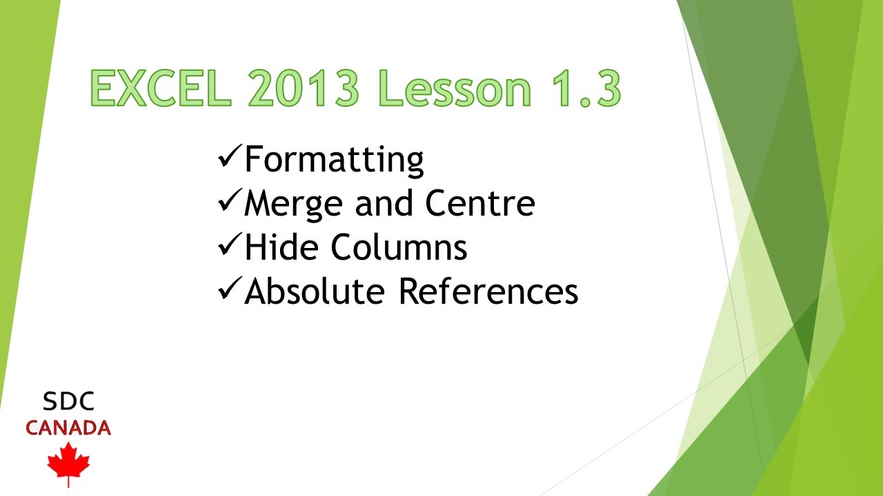 Microsoft Excel 2013 Lesson 1-3 Intro - YouTube