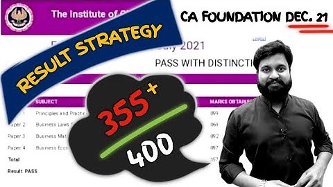 CA Foundation Dec 2021 I CA Foundation Result Strategy 🔥 I CTC Classes