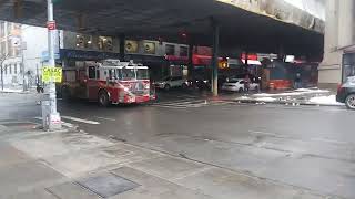FDNY Engine 240 Returning Quaters From Acting Engine 230 and Engine 239 on Broadway Brooklyn