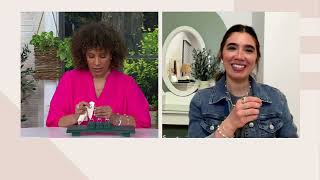 JAI Sterling Silver & 14K Lotus Hammered Bead Gemstone Ring on QVC