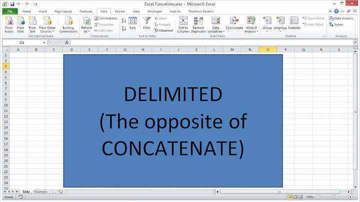 Text to Columns | DELIMITED The Opposite of Concatenate V#13