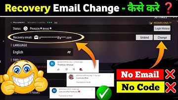 How To Change Free Fire Recovery Email | Free Fire Mein Recovery Email Change / unbind Kaise Karen ✅