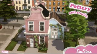 The Sims 4 Pottery &amp; Studio in Nordhaven - Speedbuild | No CC 🌷✨