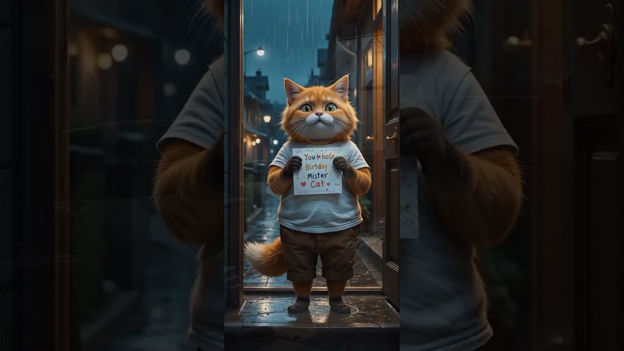  He Woke Up Alone On His Birthday Heart Touching Chubby Cat Story Emotional Animal Animation