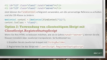 So ändern Sie die CSS-Klasse eines HTML-Seitenelements mit ASP.NET