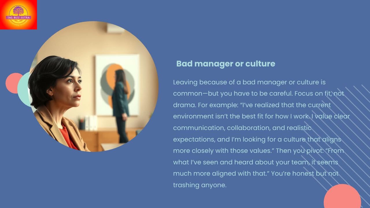 General and personal Interview Question Why are you looking for a new job?